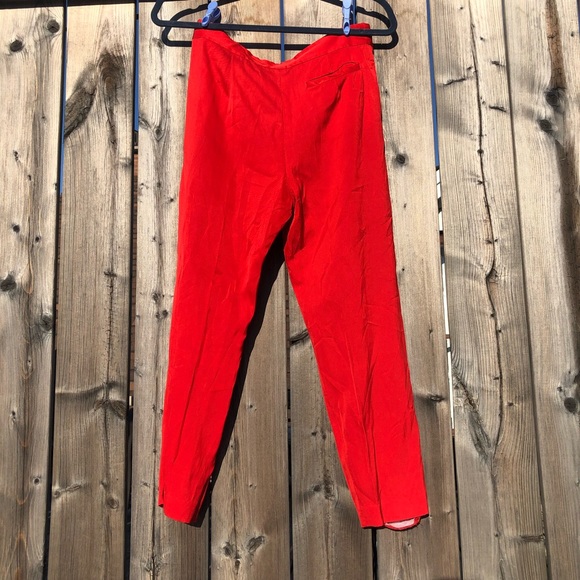 All Saints Red pleated Cedie Sky pants pre-loved - Picture 6 of 13